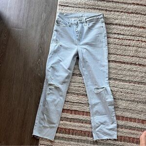 Old Navy light wash high waisted jeans